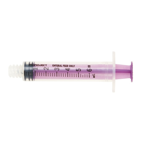 Monoject Transparent 6ml Syringe Enfit Purple Sterile (Carton 100) 406SE WA HOSPITAL HEN SERVICE PATIENTS ONLY