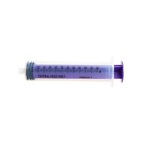 Monoject Transparent 60ml Syringe Enfit Purple Sterile (Carton 30) 460SE